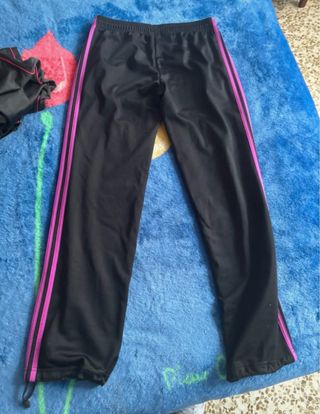 Pantalón Chándal Adidas Mujer Negro Rosa