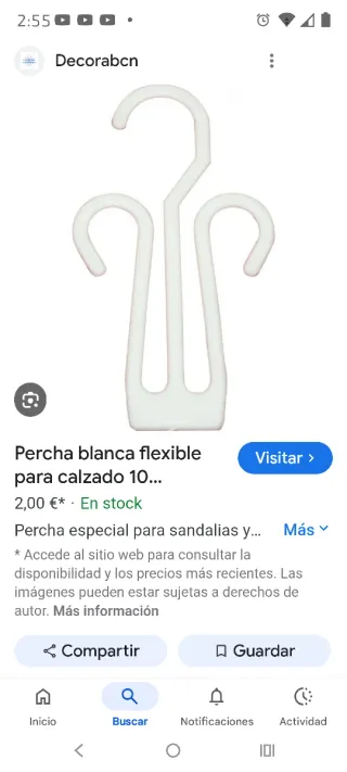 Perchas para pantalones blancas (plástico)