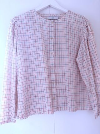 Camisa de algodón a cuadros