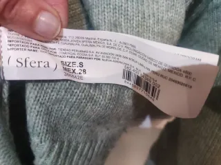 Jersey verde cuello vuelto