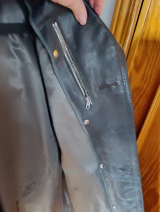 Chaqueta de cuero tres cuartos