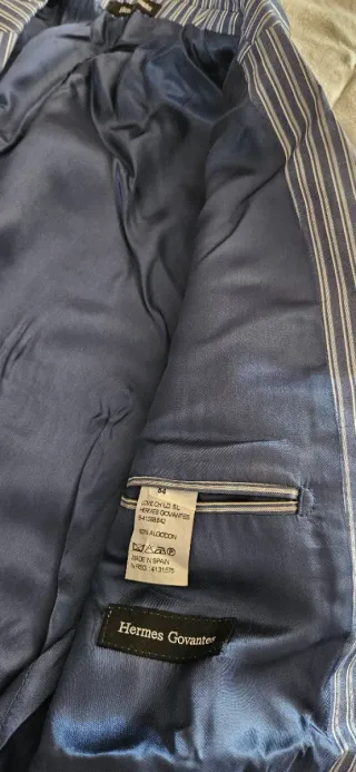 Chaqueta Hermes Govantes Rayas Azul y Blanco