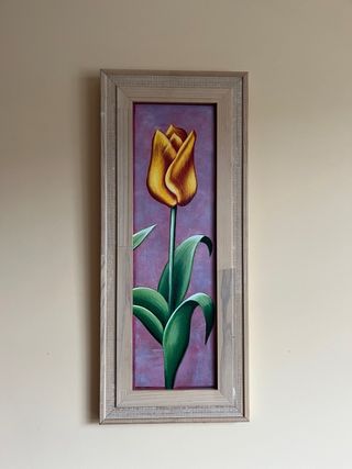 Cuadro de tulipán en lienzo