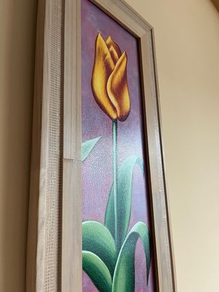 Cuadro de tulipán en lienzo