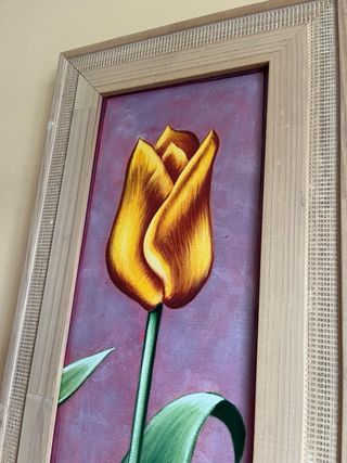 Cuadro de tulipán en lienzo