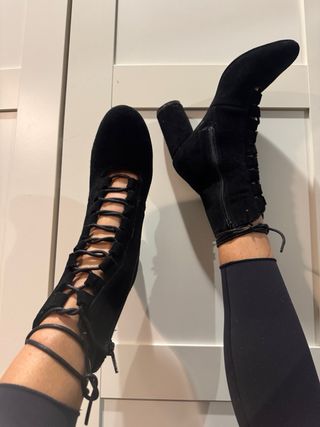 Botines Ante Negro H&M Talla 38