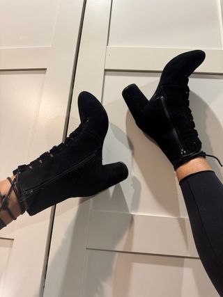 Botines Ante Negro H&M Talla 38