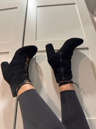 Botines Ante Negro H&M Talla 38