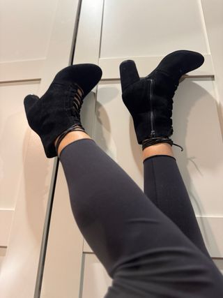 Botines Ante Negro H&M Talla 38