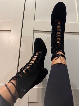 Botines Ante Negro H&M Talla 38