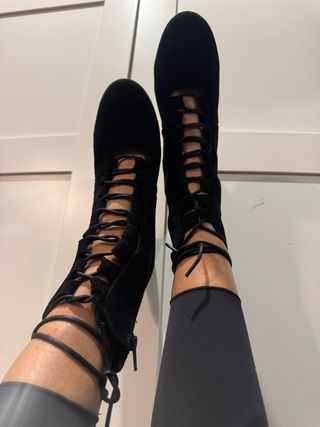 Botines Ante Negro H&M Talla 38