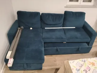 Chaiselongue sofá cama 2,20m azul