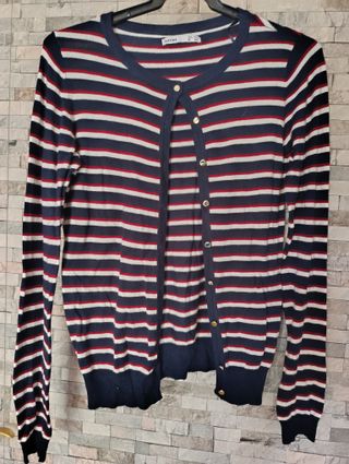 Cardigan Lefties Rayas Azul Marino Talla S