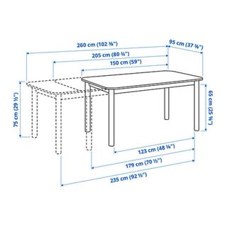 Mesa de comedor Ikea madera oscura