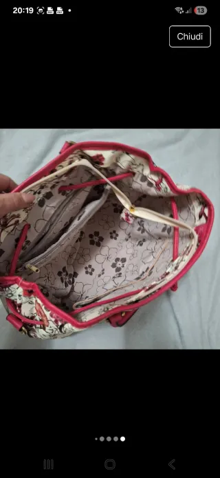 Borsa donna floreale vintage