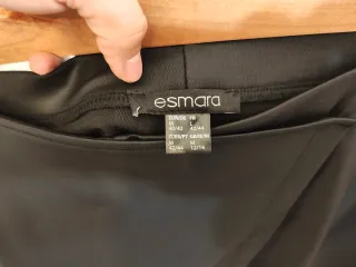 Falda-pantalón efecto piel negra