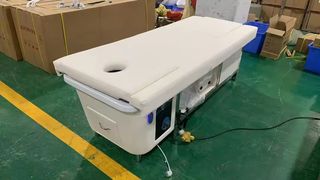 Cama masaje/pedicura beige/blanca