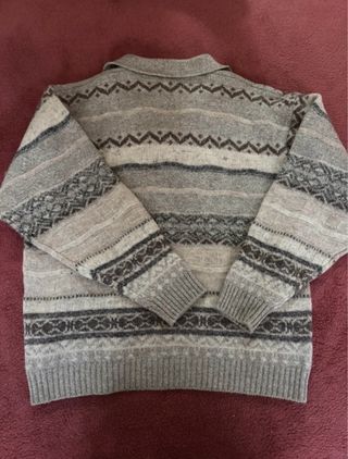 Jersey Lacoste Hombre Gris y Marrón