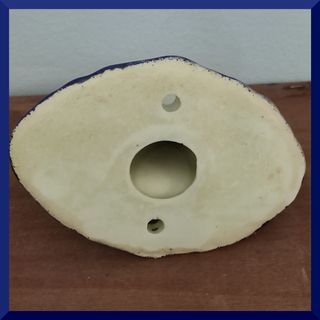 Percha cerámica vintage floral azul