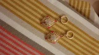 Pendientes vintage chapados en oro y rosa