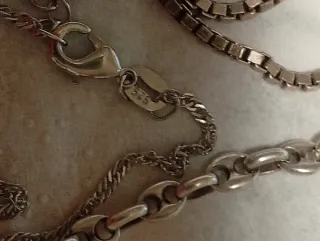 Lotto collane e ciondoli argento 925/800