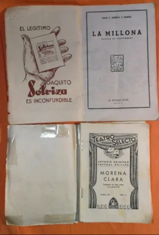 Lote 2 revistas 1902 La MILLONA y MORENA CLARA