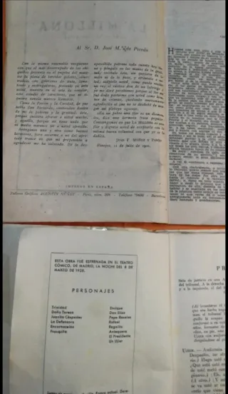 Lote 2 revistas 1902 La MILLONA y MORENA CLARA