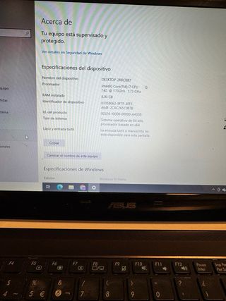 Portátil ASUS i7 SSD 8GB RAM