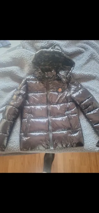 Plumífero Moncler Negro/Gris Brillante