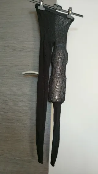 Collant microrete con ovali tg S