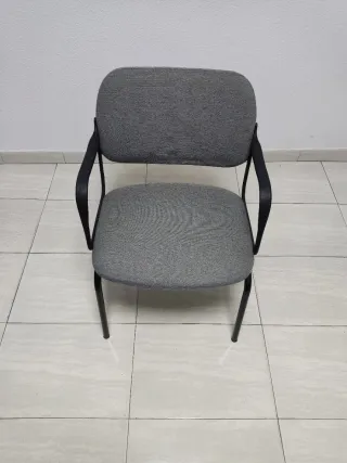 Pack 5 Sillas confidente oficina tapizadas grises