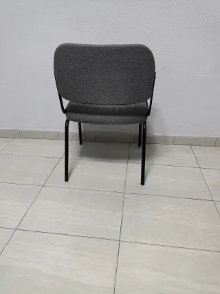 Pack 5 Sillas confidente oficina tapizadas grises