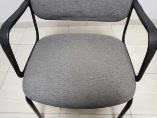 Pack 5 Sillas confidente oficina tapizadas grises