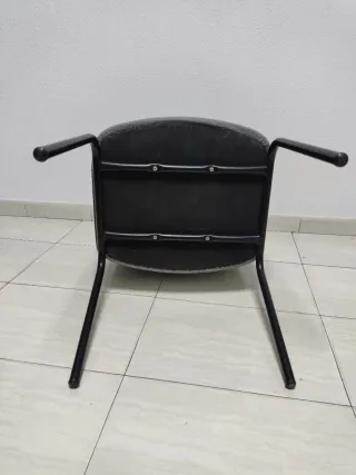 Pack 5 Sillas confidente oficina tapizadas grises