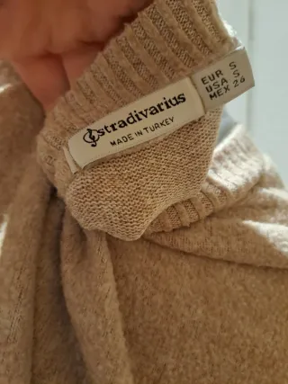 Jersey Stradivarius Beige Mujer
