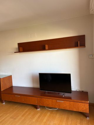 Mueble TV Madera Cajones Capacidad + Estantería