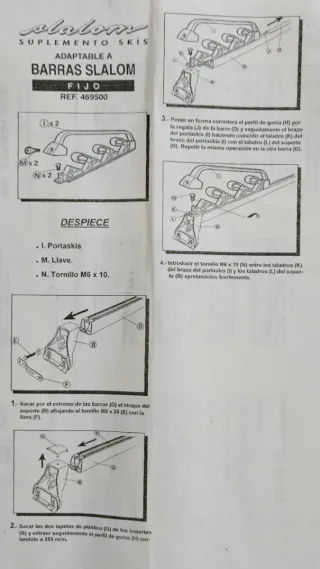 Portaesquís Slalom Fijo Nuevo