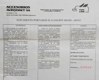 Portaesquís Slalom Fijo Nuevo