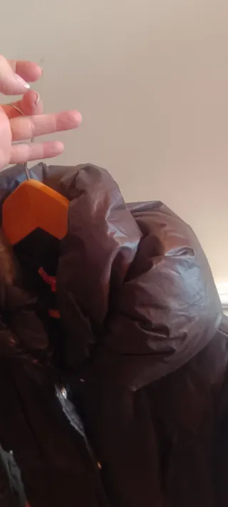 Abrigo largo enguatado negro Talla S