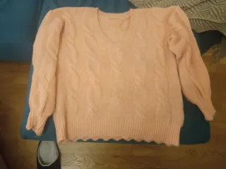 Jersey Naf Naf coral pico abrigado