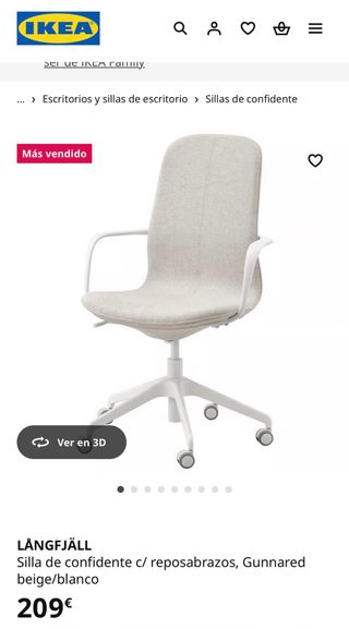 Silla de oficina LÅNGFJÄLL Ikea Gunnared