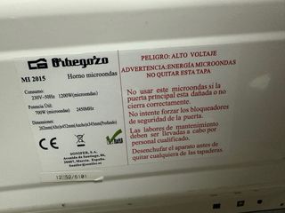Microondas Orbegozo Blanco
