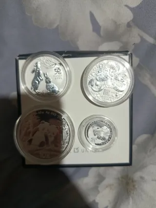 4 Monedas Plata Pura 2026