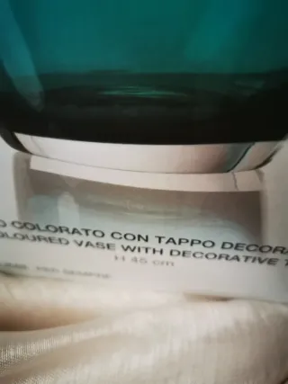 Decoración Leonardo Vidrio Verde Amarillo