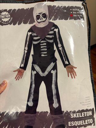 Disfraz Infantil Esqueleto Talla 10-12