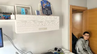 Cama nido doble con mesa y estantería