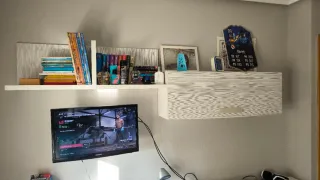 Cama nido doble con mesa y estantería