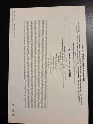 Postal Picasso Museo Picasso Barcelona