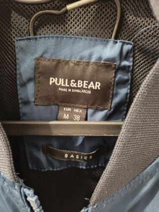Chaqueta Bomber Pull&Bear Azul Talla M