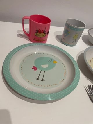 Set Vajilla Infantil Pajaritos